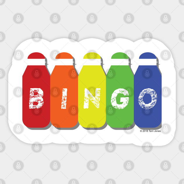 Bright Rainbow Bingo Daubers Bingo Daubers Sticker TeePublic
